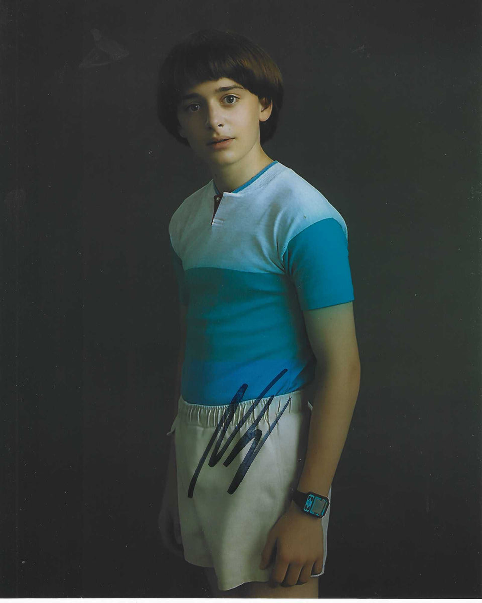 Noah Schnapp 10x8 Signed in Black - Stranger Things – Showmasters