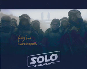 Kenny Lee 10x8 signed in Gold Star Wars Solo