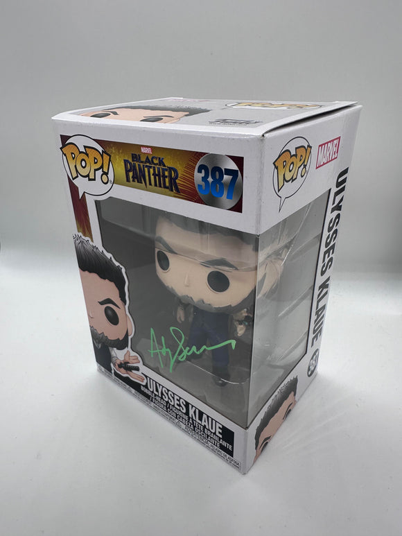 Andy Serkis signed Funko signed in Green paint pen. Black Panther