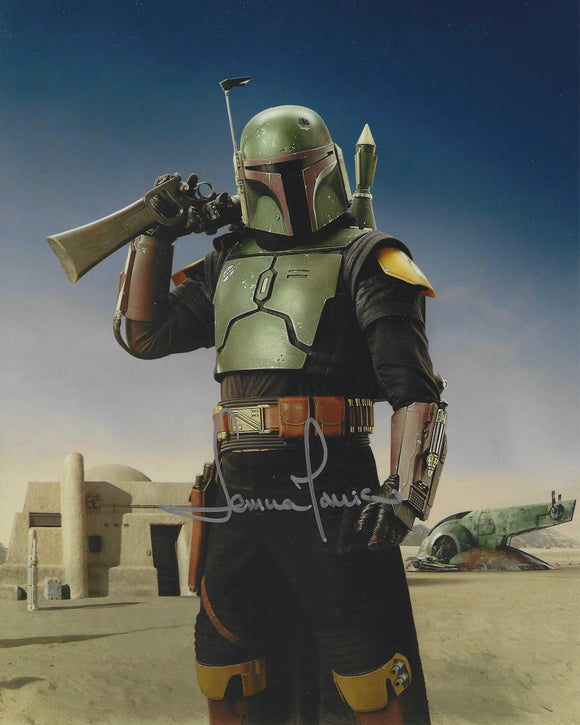 Temuera Morrison signed 10x8 in Silver Book Of Boba Fett