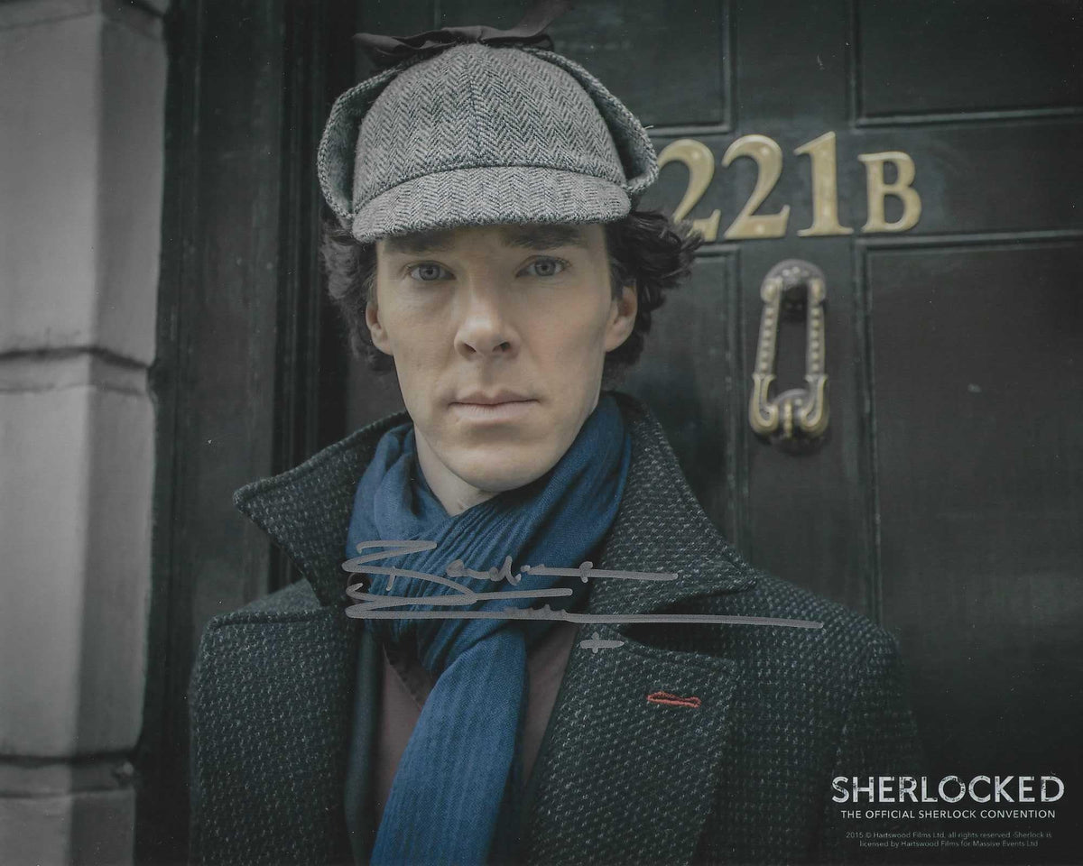 Benedict Cumberbatch 10x8 signed in Silver Sherlock – Showmasters