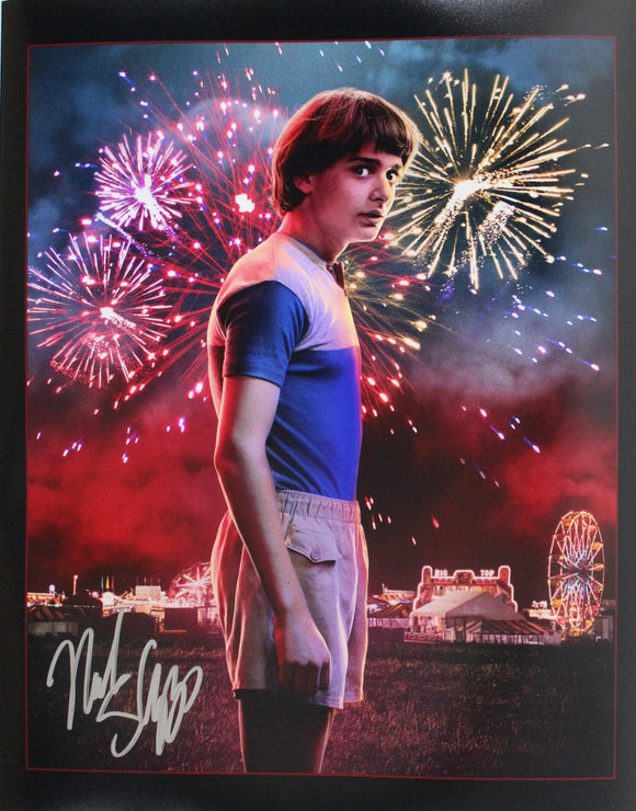 Noah Schnapp 11X14 signed in Silver Stranger Things