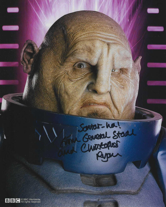Christopher Ryan 10X8 signed in Black Doctor Who