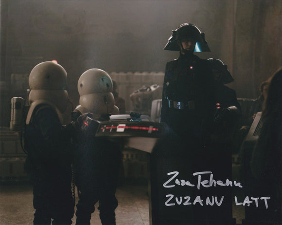 Zazu Tehenn 10x8 signed in Silver Star Wars Solo
