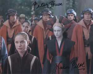 Peter House 10x8 signed in Black Star Wars The Phantom Menace