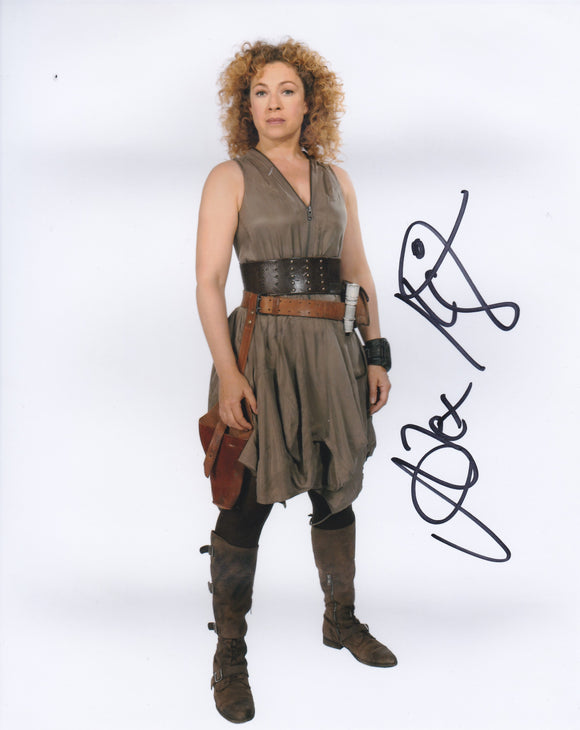 Alex Kingston signed in black Doctor Who