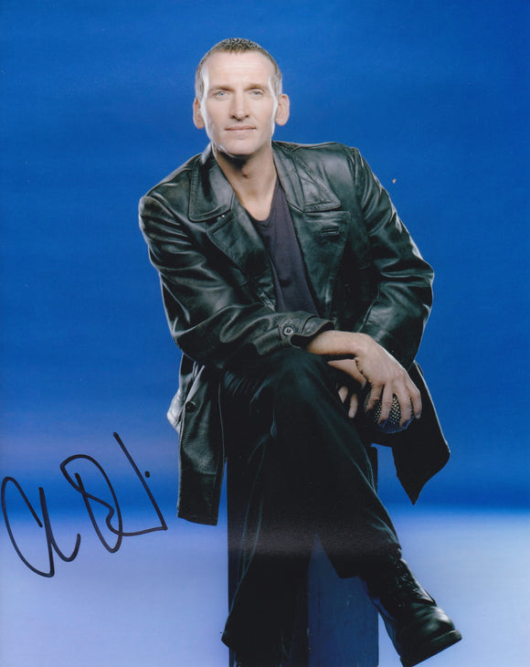 Christopher Eccleston10x8 signed in Black  Doctor Who