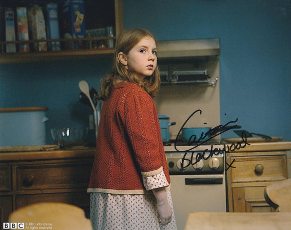 Caitlin Blackwood 10x8 signed in Black Doctor who