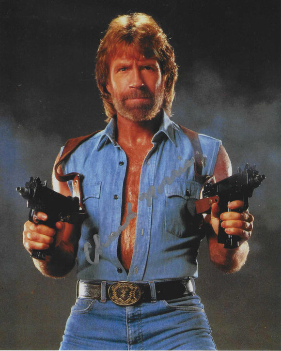 Chuck Norris signed 10x8 in Silver XXXX