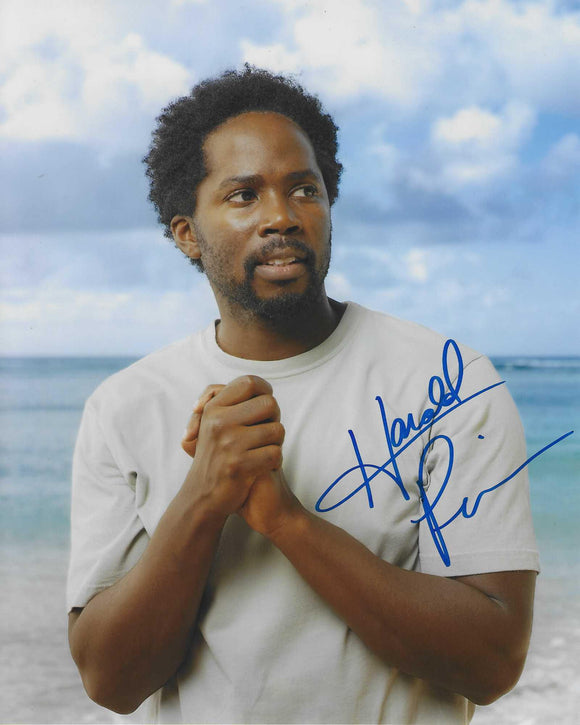 Harold Perrineau 10x8  signed in Blue Lost