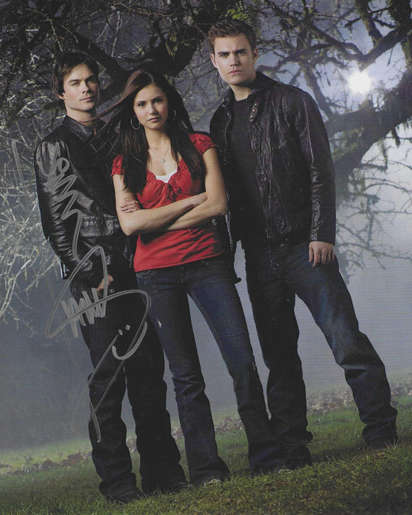 Ian Sommerhalder 10X8 Signed In Silver The Vampire Diaries