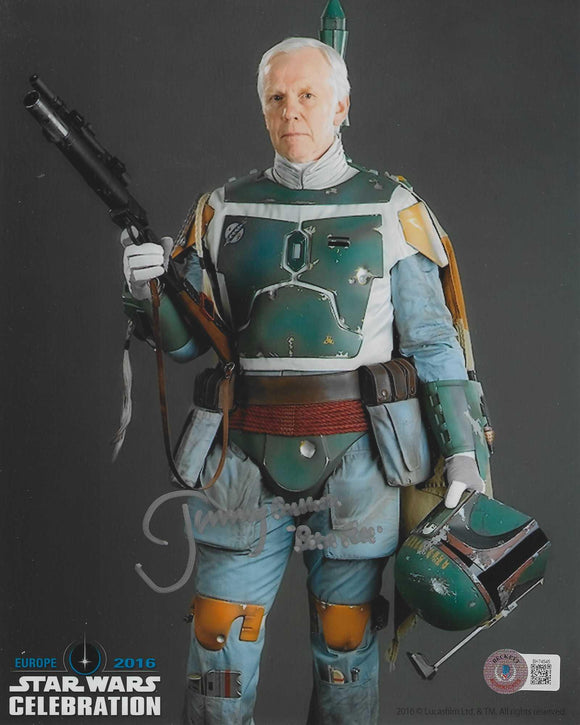 Jeremy Bulloch 10X8 Signed In Silver Star Wars With Beckett