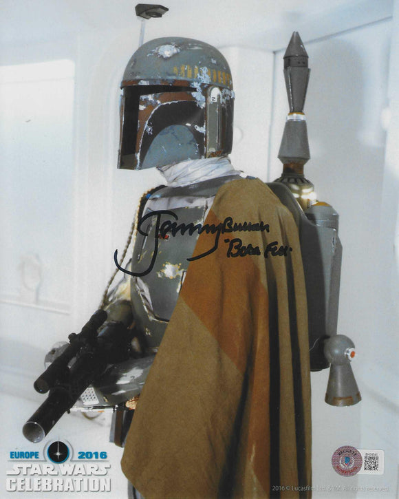 Jeremy Bulloch 10X8 Signed In Black Star Wars With Beckett
