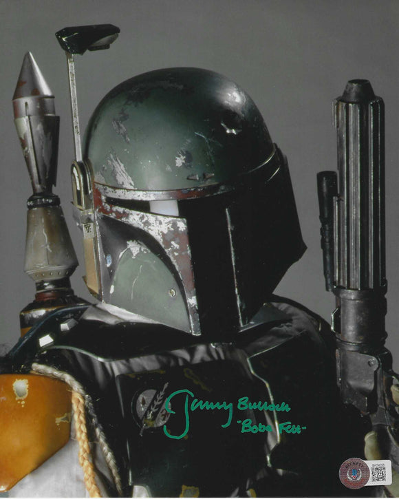 Jeremy Bulloch 10X8 Signed In Green Star Wars With Beckett