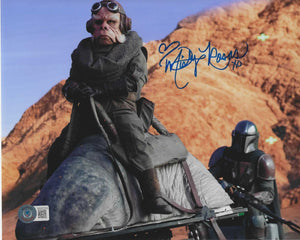 Misty Rosas Signed in Blue Star Wars The Mandalorian WITH BECKETT