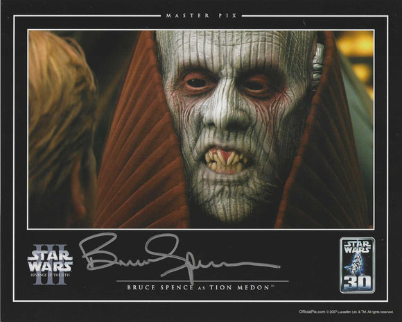 Bruce Spence 10x8 signed in Silver Star Wars Revenge of the Sith