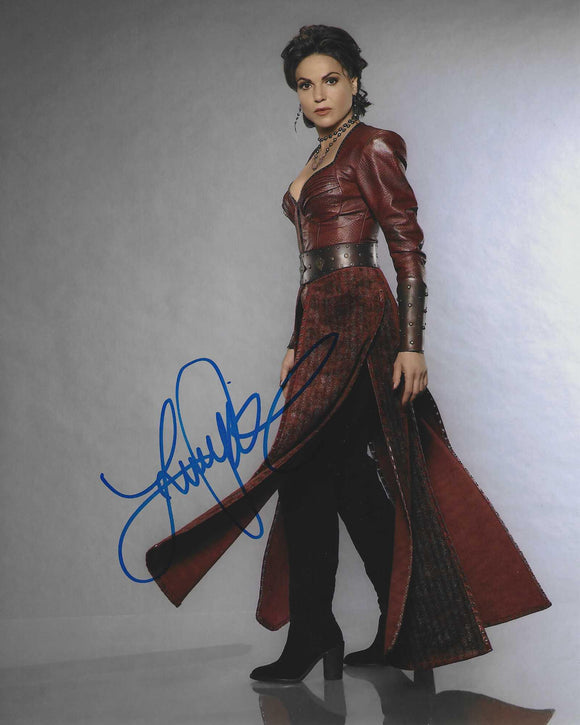 Lana Parrilla 10x8 signed in Blue Once Upon A Time