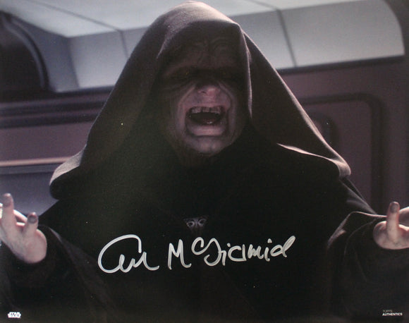 Ian McDiarmid 11X14 signed in Silver Star Wars TOPPS image