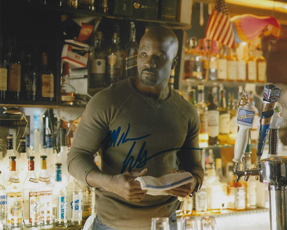 Mike Colter Signed In Blue