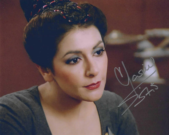 Marina Sirtis 10x8 signed in Silver Star Trek