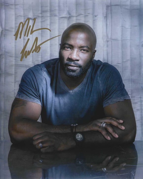 Mike Colter Signed In Gold Paint Pen