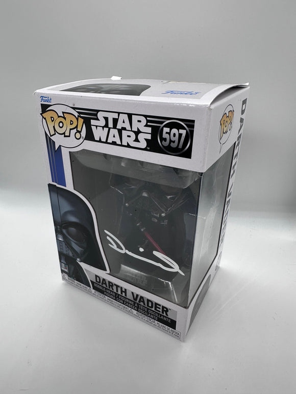 Dan Naprous signed Darth Vader Funko signed in WHITE paint pen.
