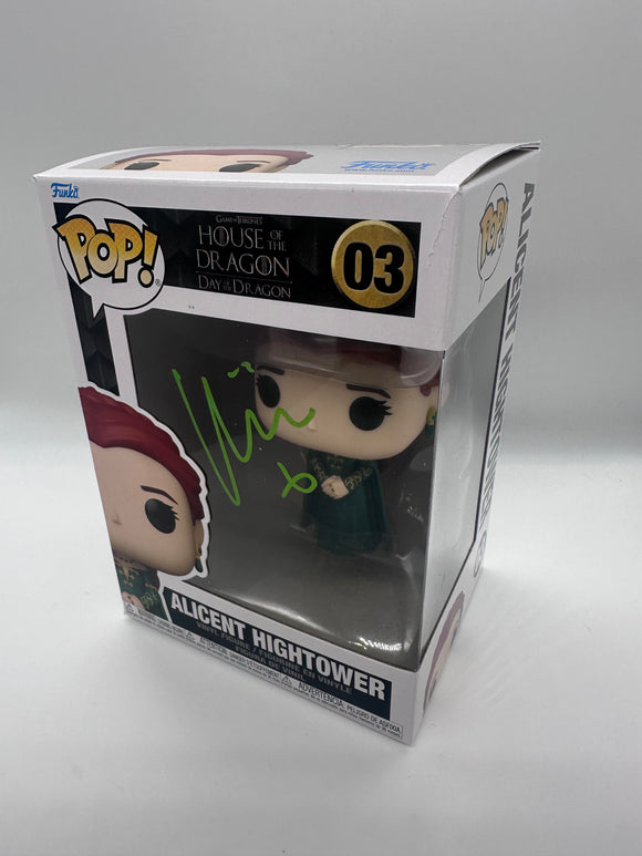 Olivia Cooke signed Alicent Hightower Funko signed in Green
