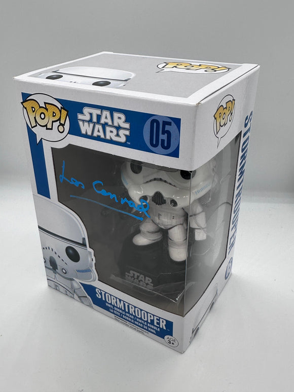 Les Conrad Funko signed in Blue Paint pen. Star Wars