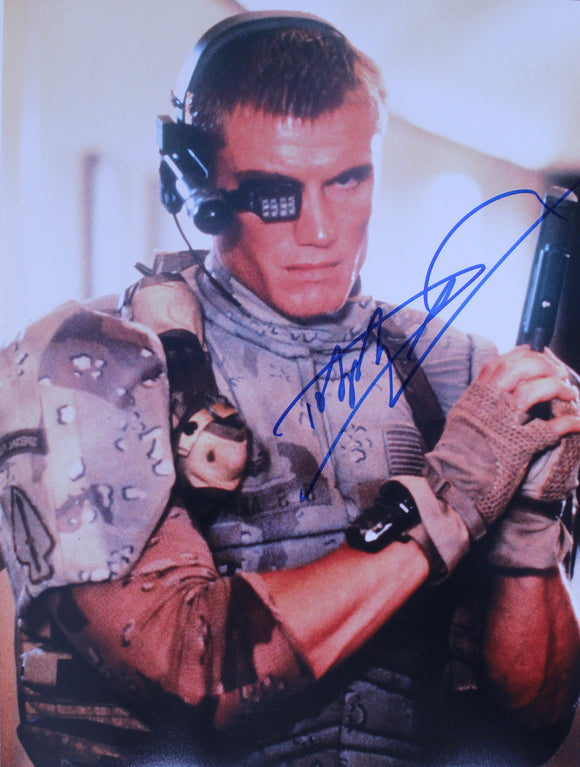 Dolph Lundgren 16X12 Signed in Blue Universal Solider