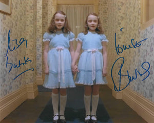Lisa And Louise Burns 10x8 signed in Blue The Shinning