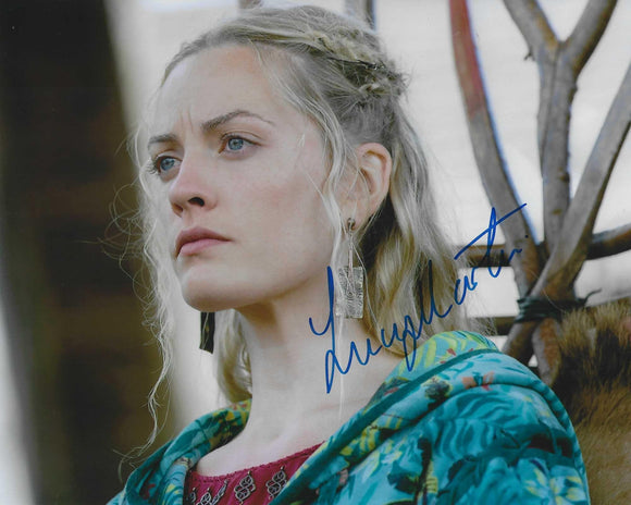 Lucy Martin 10x8 signed in Blue Vikings