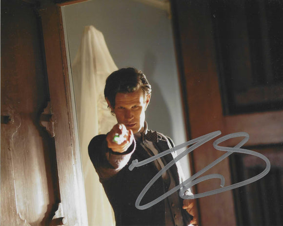 Matt Smith signed 10x8 in Silver Doctor who