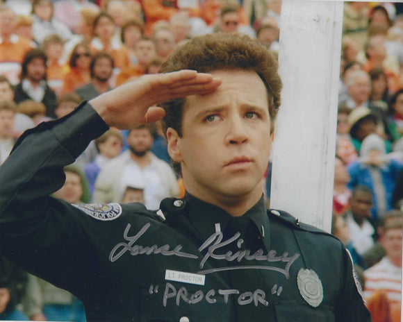 Lance Kinsey 10x8 signed in Silver police Academy