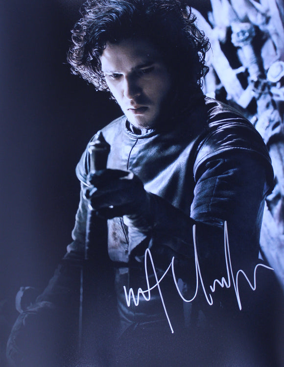 Kit Harington 16X12 Signed in Silver Game Of Thrones