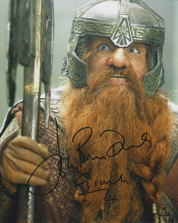John Rhys Davis 10x8 signed in Black Lord of the Rings