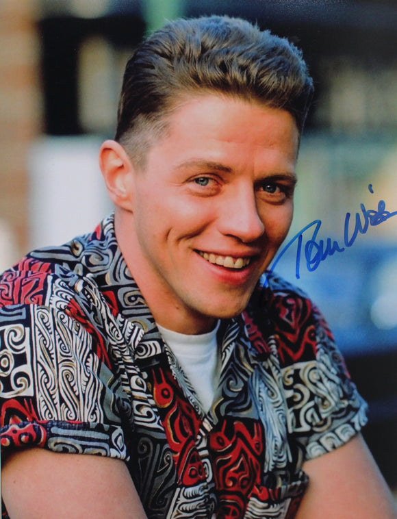 Thomas Wilson signed in Blue  11x14 Back To The Future