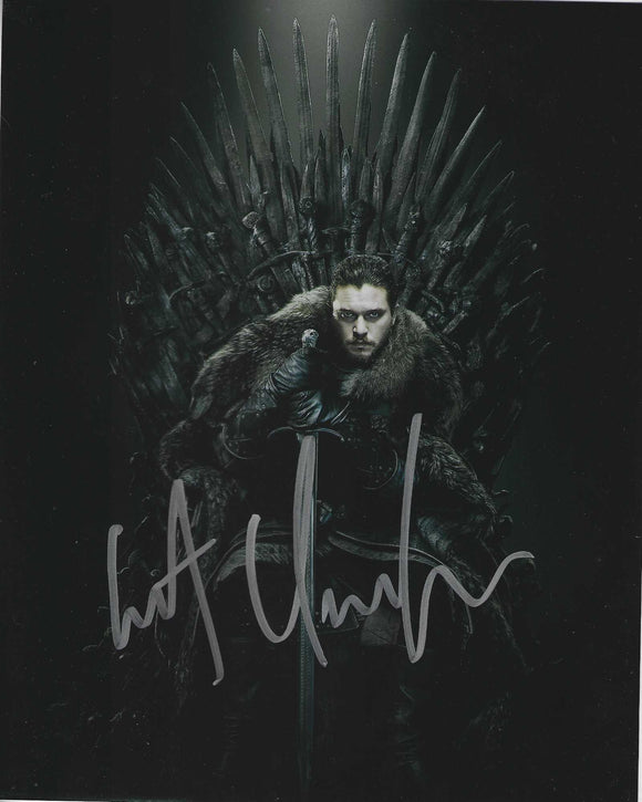 Kit Harington 10x8 signed in Silver Game of Thrones