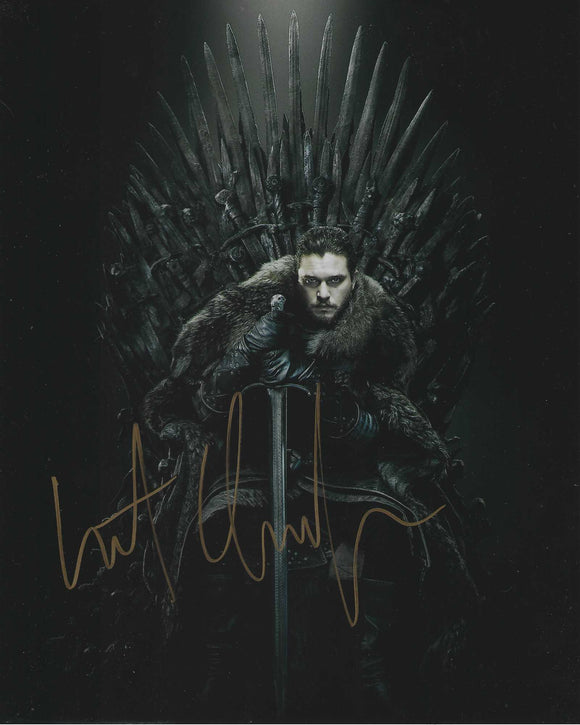 Kit Harington 10x8 signed in Gold Game of Thrones