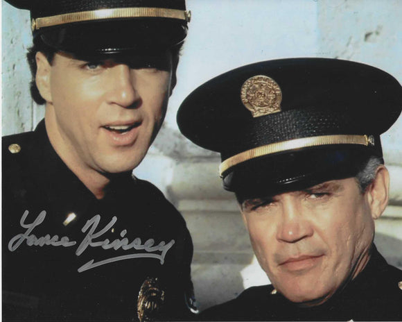 Lance Kinsey 10x8 signed in Silver Police academy