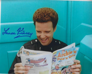 Lance Kinsey 10x8 signed in Blue Police academy