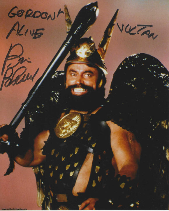 Brian Blessed 10x8 signed in Black Flash Gordan