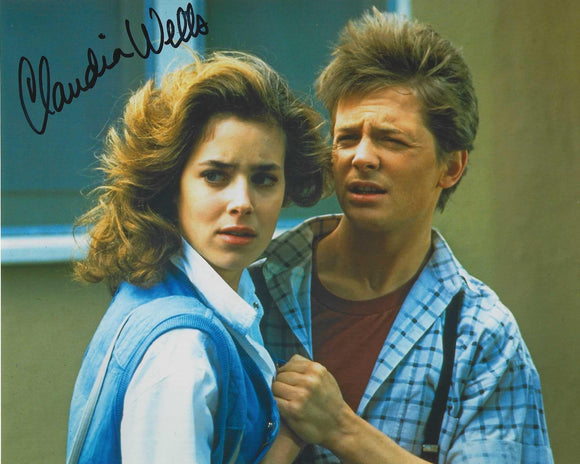 Claudia Wells 10x8 signed in Black Back to the Future