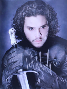 Kit Harington 16X12 Signed in Silver Game Of Thrones