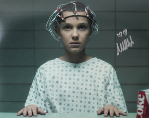 Millie Bobby Brown  11X14 signed in Silver Stranger Things