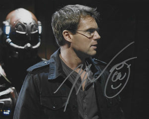 Michael Shanks 10X8 signed in Silver Stargate
