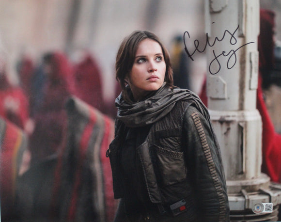 Felicity Jones 11X14 signed in Black With Beckett Star Wars Rogue One