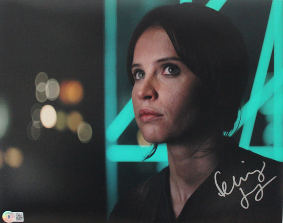 Felicity Jones 11X14 signed in SIlver With Beckett Star Wars Rogue One