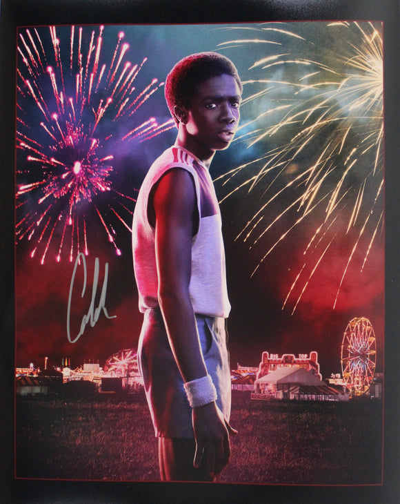 Caleb McLaughlin 11X14 signed in Silver Stranger Things