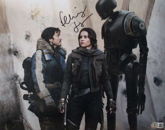 Felicity Jones 11X14 signed in Black With Beckett Star Wars Rogue One