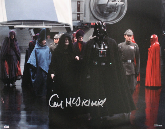 Ian McDiarmid 11X14 signed in Silver Star Wars TOPPS IMAGE